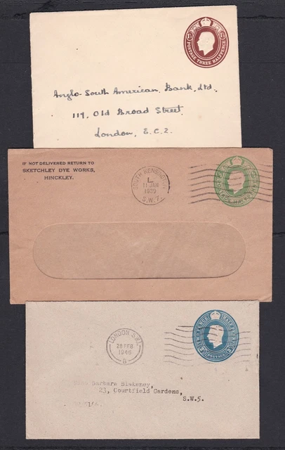 Gb Grossbritannien Kgv/Kgvi Postbriefpapiersammlung 13 Artikel Gebraucht Und Unbenutzt