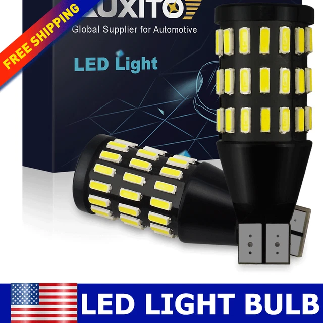 Alopee 4Pcs W16W 921 912 T15 Amber/Yellow LED Backup Light Bulbs Extremely Bright Non-Polarity Canbus Error Free AK-4014 45pcs Chipsets Bulbs For Side