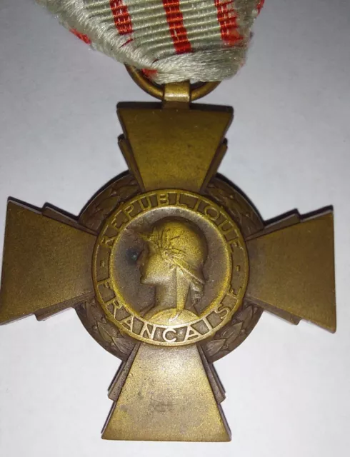 The Combatant's Cross (French: "Croix du combattant")-Military Medal- France-WW1