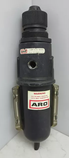 ARO 129221-000 Compressed Air Lubricator 250 Psi Max *USED See Pictures