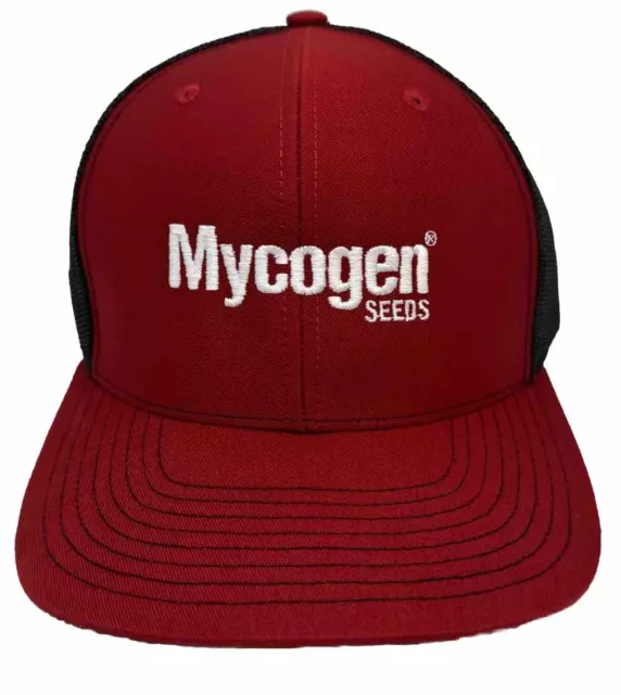 Mycogen Seeds Hat Cap Snap Back Black Mesh Red Front Richardson Style 112 Farmer 2