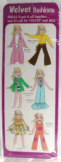 Vintage Velvet & Mia Doll Beachnik Fashions #8098-6 NRFP Mint Cond '70s by Ideal 2
