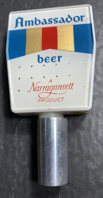 Narragansett Ambassador Beer Tap Handle Cranston Rhode Island 2 sided Narragansett Ambassador Beer Tap Handle Cranston Rhode Island 2 sided