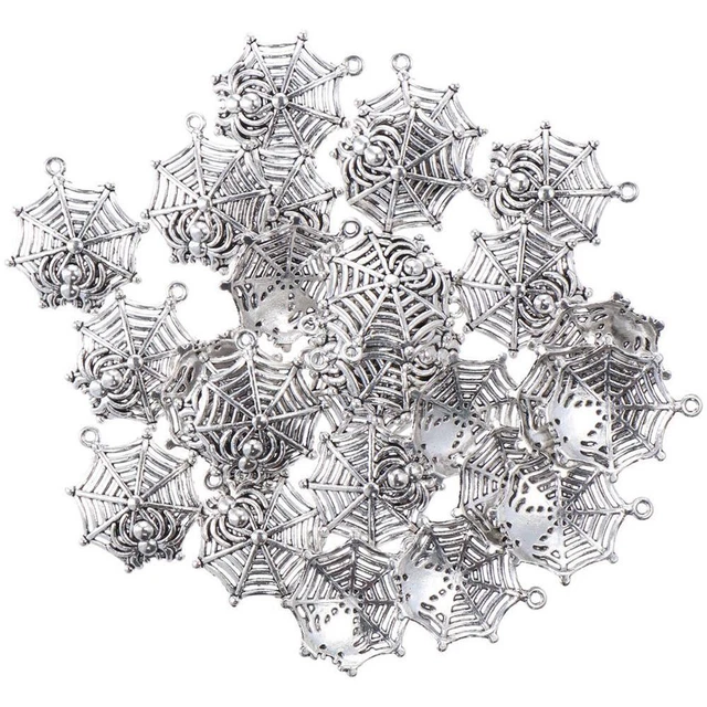 Legierung Spinnennetz Silber Spinnennetz-Anhänger  DIY Schmuck herstellung