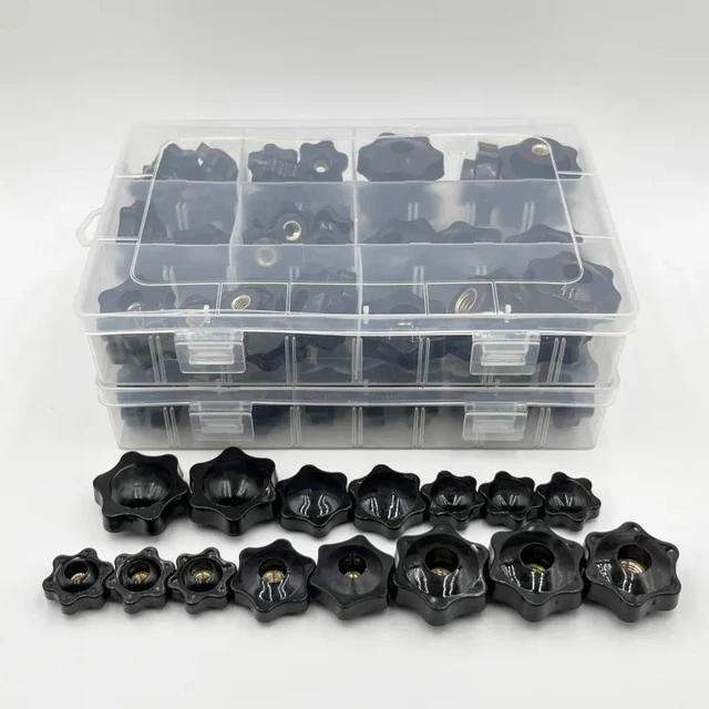 Plum Hand Tighten Nuts Hand Knob Handle Thread Star Plastic Clamping Manual Tool