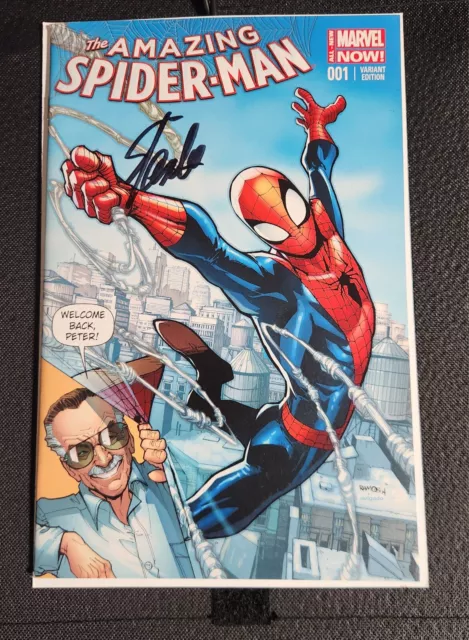 AMAZING SPIDER-MAN #1 RAMOS VARIANT SIGNED STAN LEE W/ Fan Expo COA