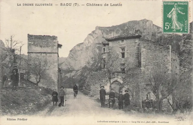 26. SAOU . Chateau de Lastic . CPA animée . 77789