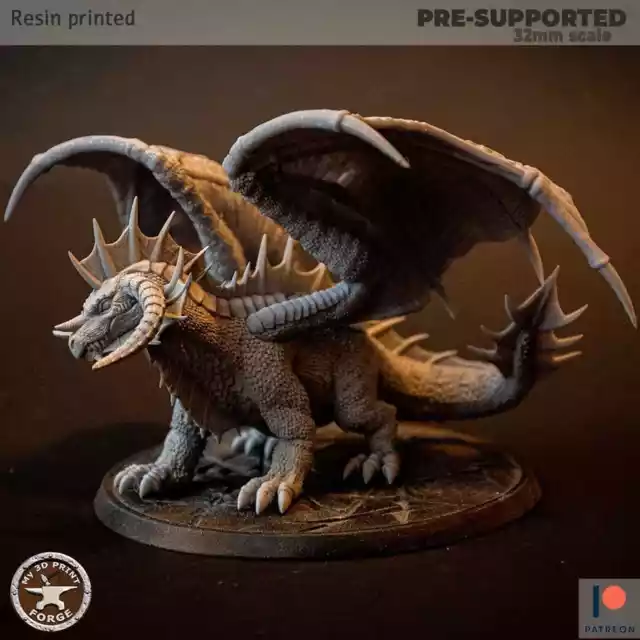 Onyxia Grounded Miniature Tabletop Dungeons and Dragons Wargaming Mini