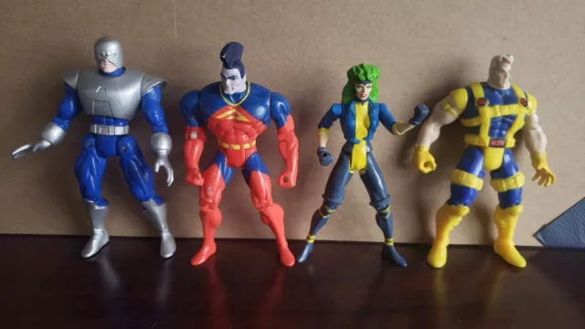 Lot of 4 Toy Biz Marvel X-Men X-Force Figures Cable Polaris Avalanche Gladiator