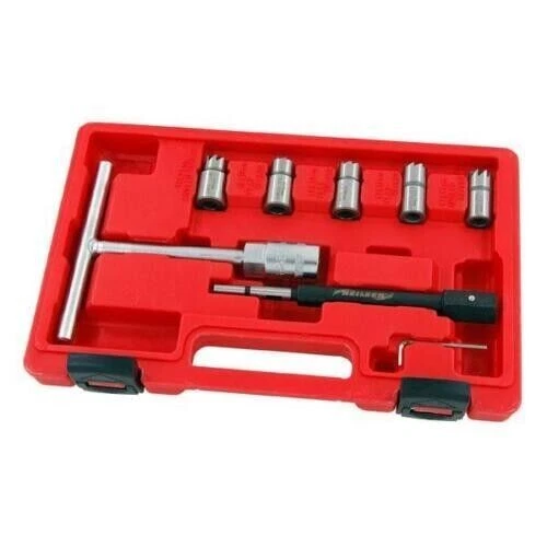 7pcs Professional Diesel Injector Cutter Set Cleaner Tool Carbon Remover