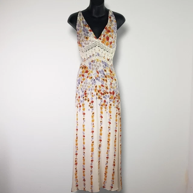 Free people claire outlet printed maxi slip