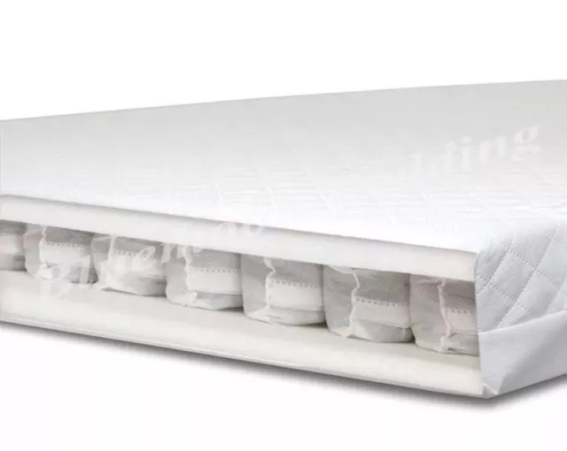 Baby Cot Mattress - 131 x 75 x 10cm - Pocket Sprung Inner - Deluxe Cover