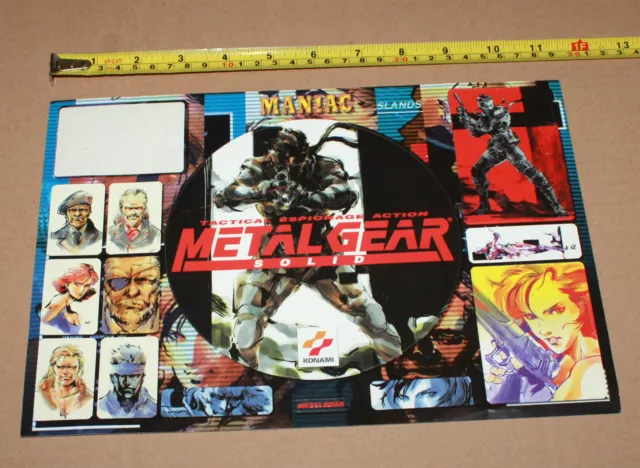 Metal Gear Solid MGS Sticker set for the Old big Playstation 1 PS1 very rare 2