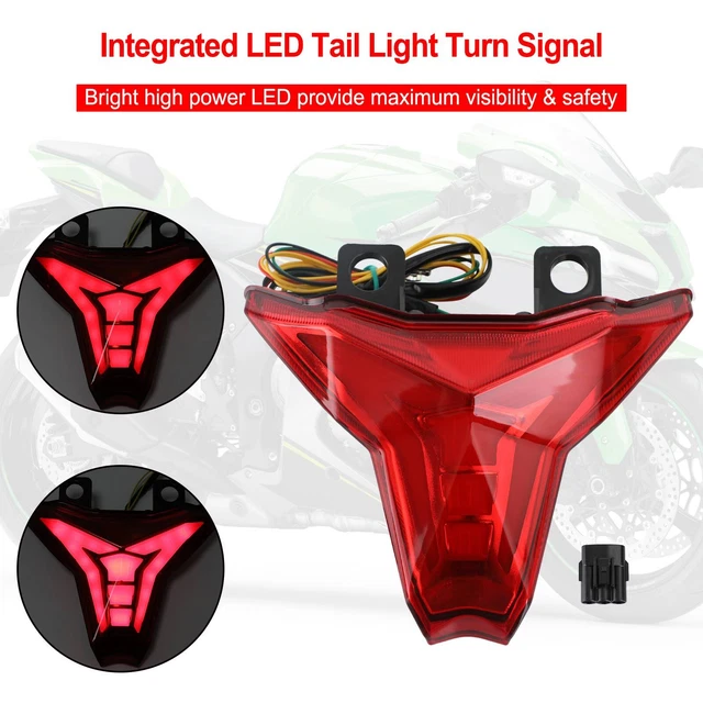 Integrated Tail Light Turn Signal For KAWASAKI Ninja ZX10R Z1000 2013-2022 Red