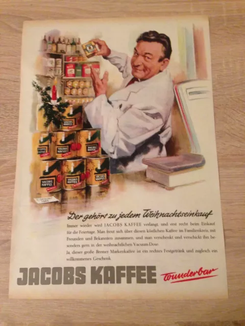 ORIGINAL REKLAME WERBUNG 1960  JACOBS KAFFEE Wunderbar! Köstlicher Genuß