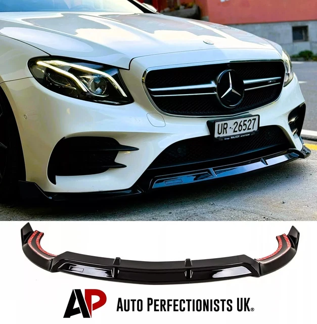 Mercedes E Klasse W212 AMG Line Frontlippe Splitter Glanz Schwarz