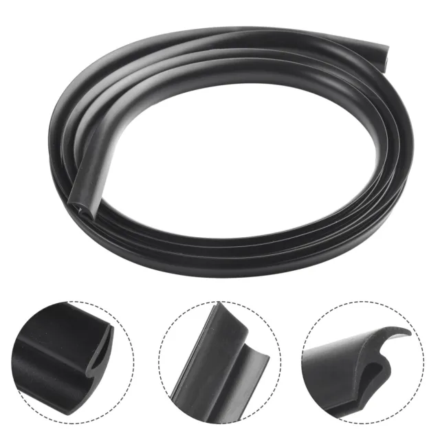 2m Seal Strip-Trim For Car Front Windshield Sunroof Weatherstrip Rubber Black