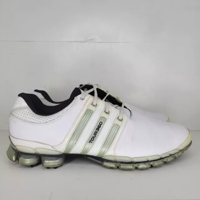 Adidas Tour 360 ATV M1 Golf Shoes Cleats Mens Size 13 White Leather Q46877 SPORT