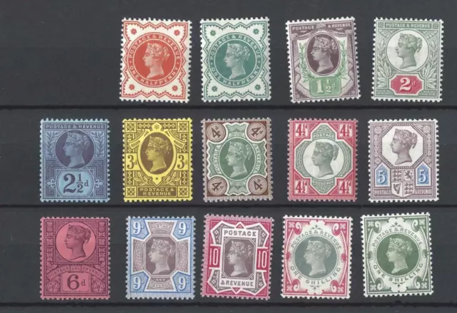 GB 1887, Queen Victoria SG197 -214, Jubilee Set -14 Unmounted Mint/MNH Stamps