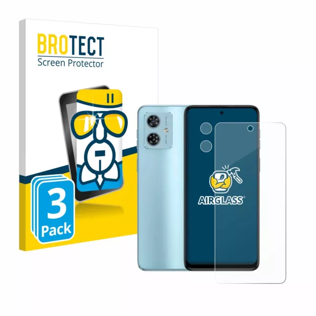 3x Pellicola Protettiva Vetro per Motorola Moto G54 (Fronte+Fotocamera)