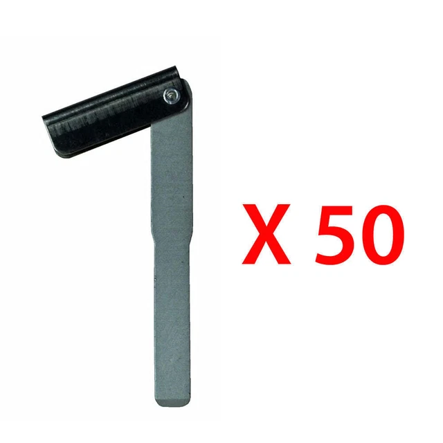 Emergency Prox Key Blade Blank Insert Replacement for Jaguar Land Rover(50 Pack)