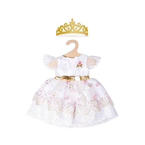 Heless 2132 - Robe de Princesse pour poupée, Motif Fleur de Cerisier avec Couron