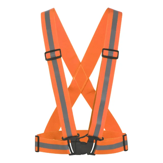 Reflective Vest Adjustable High Visibility Vest 1.5" Strip Orange