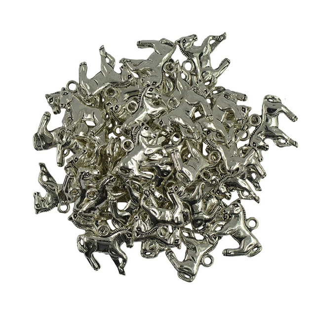 30 Stück Tibetan Silver Horse Charm Armband Halskette Anhänger