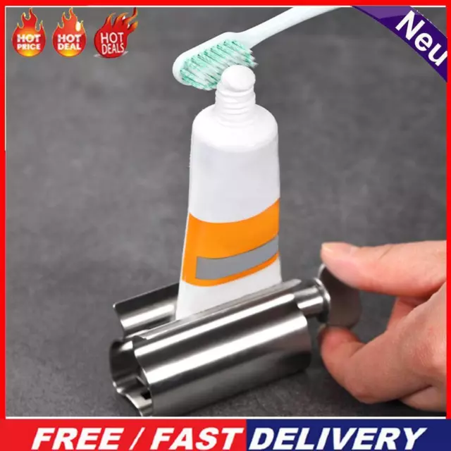 Stainless Steel Toothpaste Tube Squeezer Toothpaste Seat Holder for Bathroom (S)