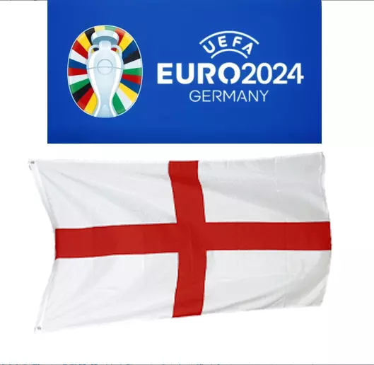 St George's Day England Euro 2024 Flag 5FT X 3FT  150cm x 90cm Speedy Delivery