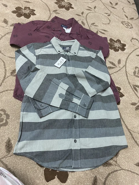 2 Boys T Shirts age 10-12 Burgundy/red , grey long sleeved BNWT