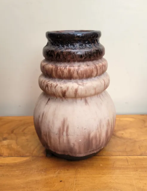 Scheurich WGP Mid-Century "Wien" Vase 269-18 Drip-Glaze Fat Lava