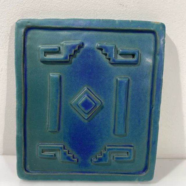 Arts & Crafts Pottery Time Wall Hanging Signed Mission Style