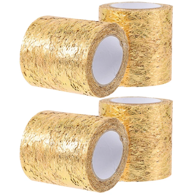 4 rollos cinta de tul tul para envolver flores
