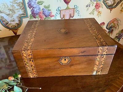 Lovely 19th Century Antique English Victorian Inlaid Box C1890