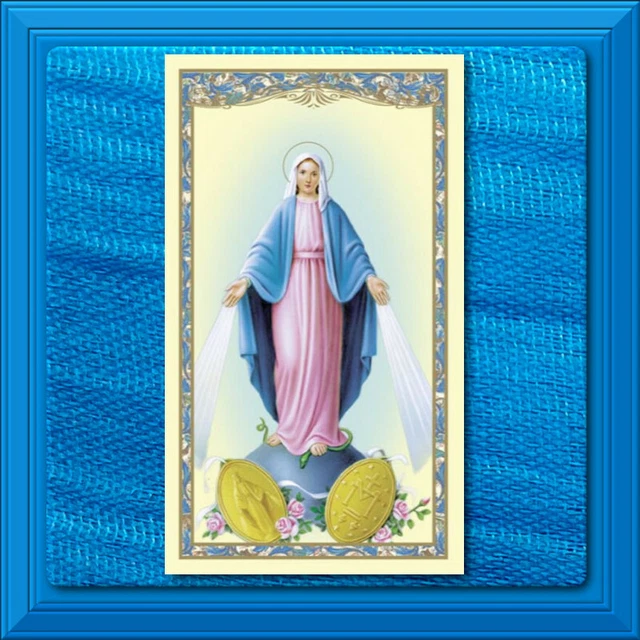 PRAYER TO OUR Lady of the Miraculous Medal - Laminated Holy Card E24 ...