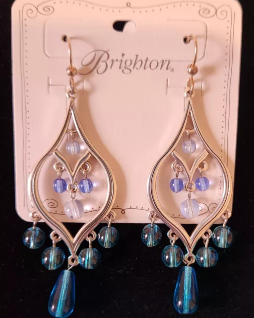 Brighton NEW Prism Lights Teardrop French Wire Earrings with Jewelry Pouch