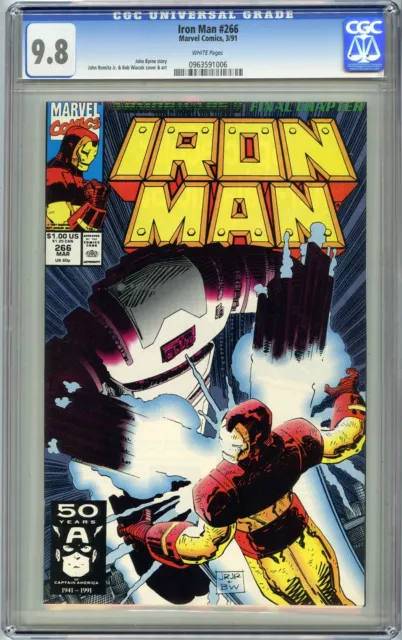 IRON MAN 266 - CGC 9.8 - White Pages #0963591006 Marvel Comics Byrne Romita Jr