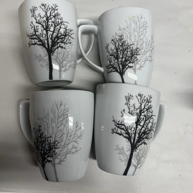 CORELLE COORDINATES MUG 12oz TIMBER SHADOWS Coffee Set of 4 16.26