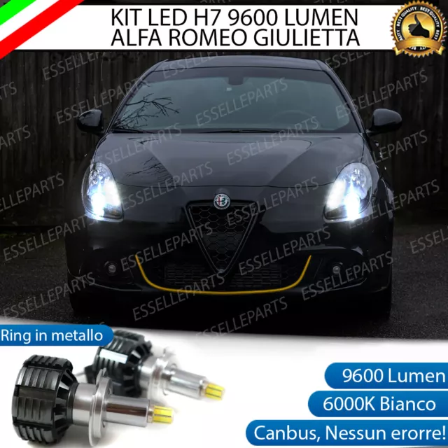 Kit Full Led H7 6000K Canbus Led Per Lenticolari Alfa Romeo Giulietta No Error