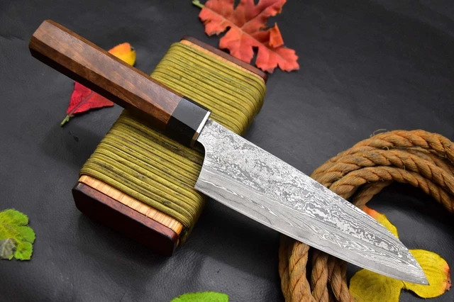 Custom San Mai 12.8"OAL Hand Forged Damascus Steel Chef Knife Handmade (J76-D) 2