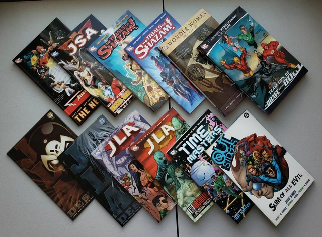 JUSTICE LEAGUE Society 12 TPB Lot JLA JSA Shazam WONDER WOMAN Outsiders BATMAN