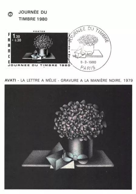 Card Maximum FDC France Day Of Stamp 1980 Paris