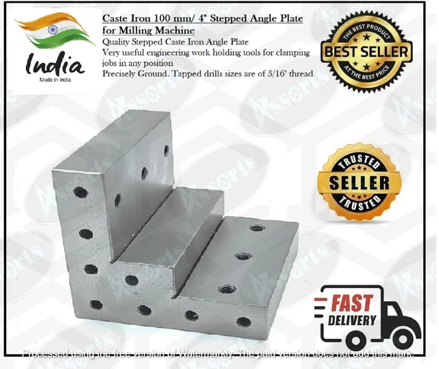 100 mm/ 4" Stepped Angle Plate for Milling Machine Lathe Machine