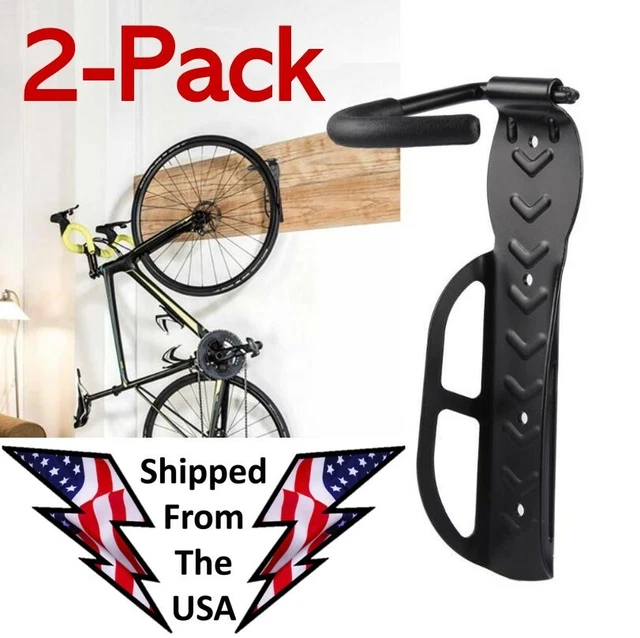 2 PCS Bicycle Bike Wall Mount Hook Hanger Garage Storage Holder Hook Rack Stand