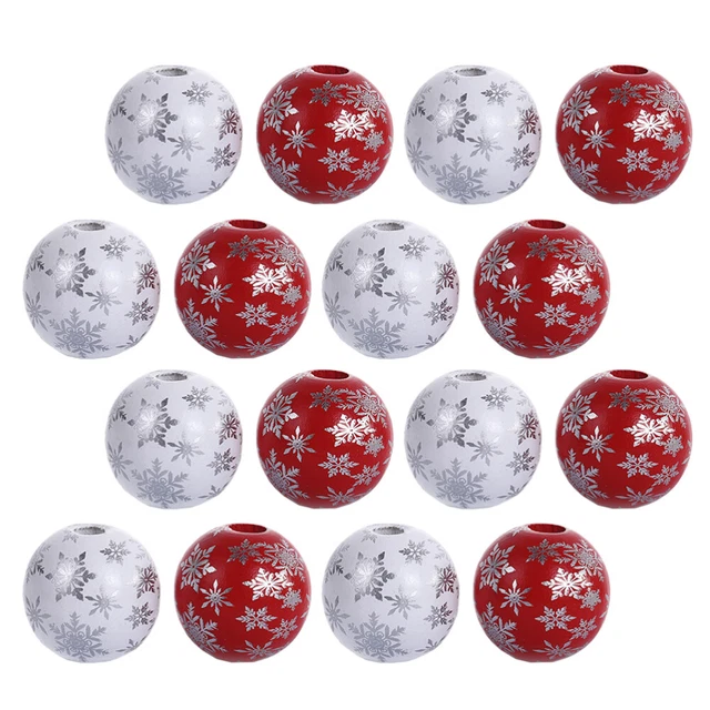 100pcs Fabrication De Bijoux Perles Bois De Noël Perle Charmes Bracelet Perles