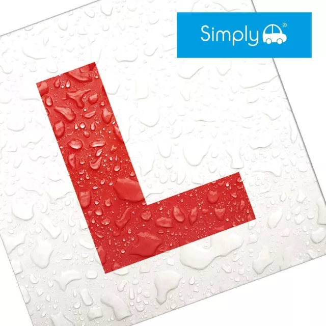 2 x Red Fully Magnetic Learner Driver L Plates for Learning Drivers Easy on off