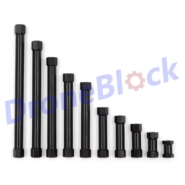 10PCS M3 Aluminum Standoff Hex Spacer column Black Round FPV Quadcopter Drone