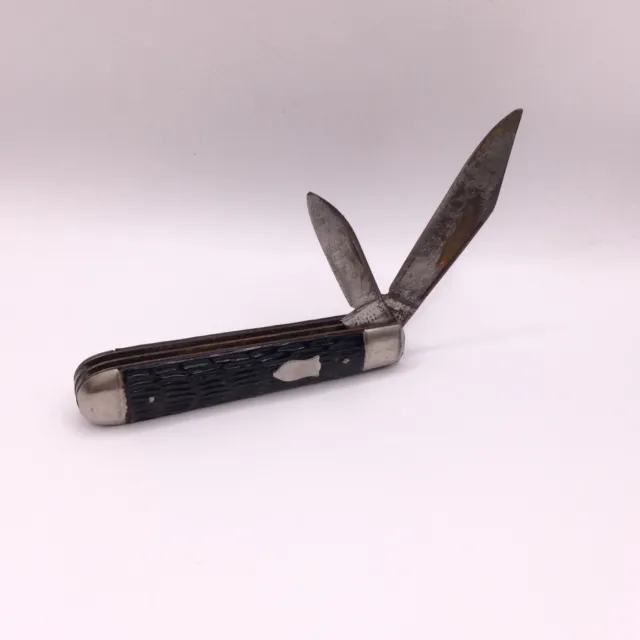 VINTAGE HAMMER BRAND Locking Pocket Knife Single Blade USA PAT