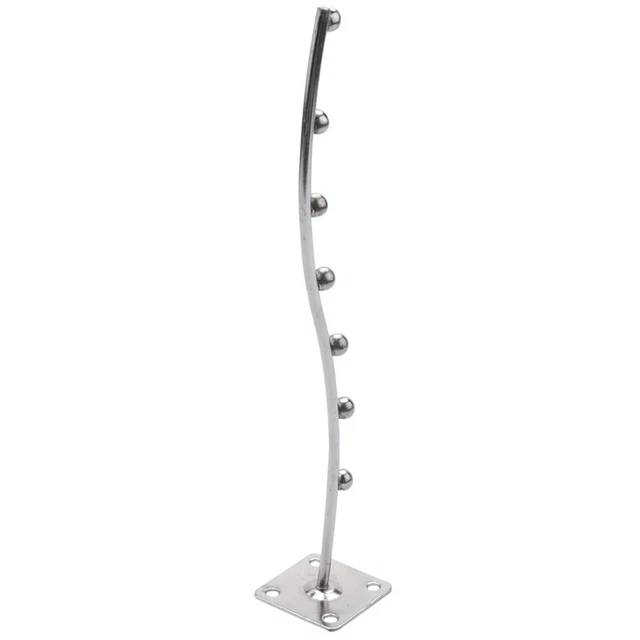 Wall Mount Waved Waterfall Hanger Rack 7 Beads Garment Display Hooks W6O5